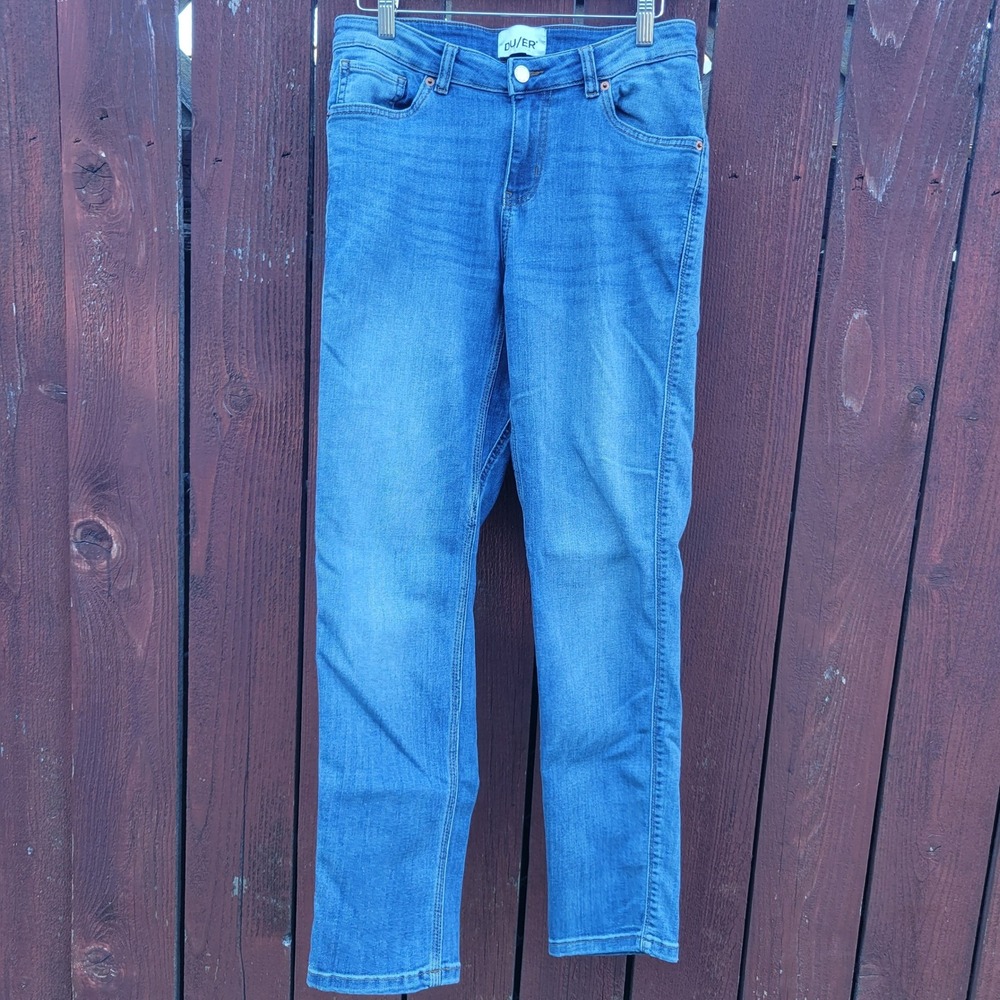 DU/ER Performance Denim Jeans Womens 30x29 Blue Slim Girlfriend WFLR5001 Stretch